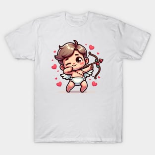 Dabbing Valentine's Day Cupid Celebration T-Shirt